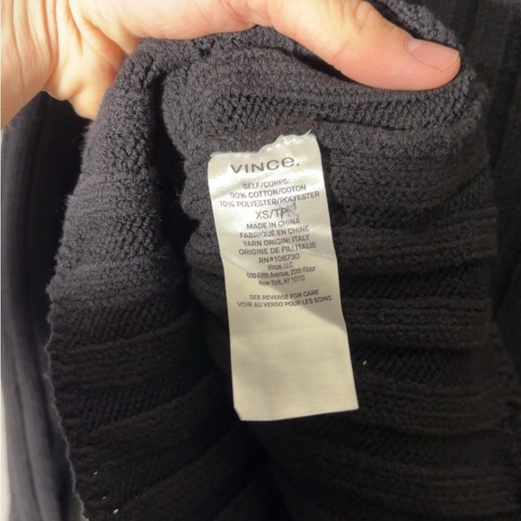 Vince Ribbed Cotton Blend Sweater Size XS - Picture 4 of 6
